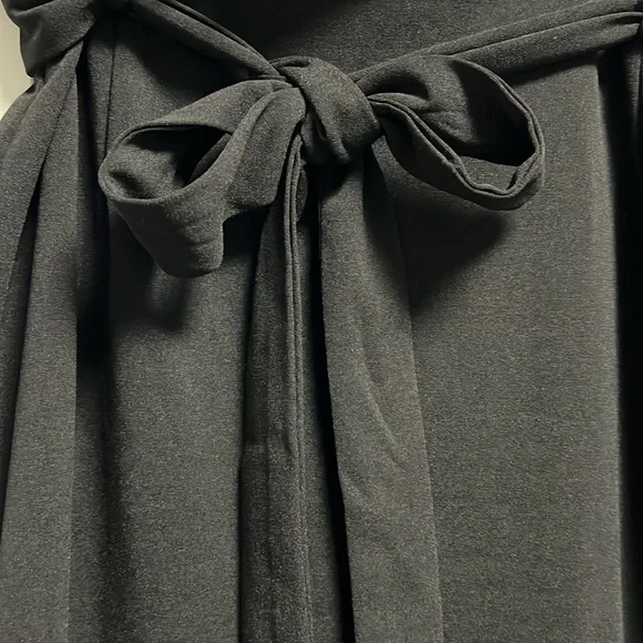 SHEIN Black Midi Pencil Skirt with Tie Front - Picture 9 of 10